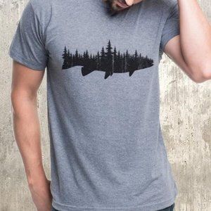 Fish and Forest T-Shirt - Men's Fishing T-Shirts - Fish